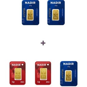 Resim Nadir Gold 24 Ayar 9,5 Gram Külçe Altın 3 Adet 2,5 Gram Külçe Altın + 2 Adet 1 Gram Külçe Altın 
