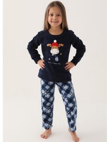 Resim Arnetta 2661 Happy Snow Lacivert Kız Çocuk Uzun Kol Pijama Takım Lacivert 
