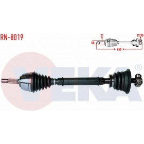 Resim Otoco Renault Megane I (Ba0/1) 1.6i 8V Uzunluk 650 mm 1996-2003 Komple Aks Sol Ön 7711497525 