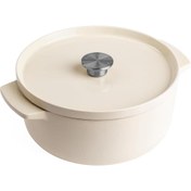 Resim KitchenAid CC006059-001 5.2 Litre 26 cm. Döküm Demir Tencere - Krem 