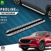 Resim S-Dizayn Mazda CX-5 2 OEM Still Pro V2 Aluminyum Yan Basamak 183 Cm 2017 Üzeri 
