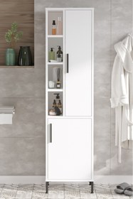 Resim Yurudesign Vitale Çok Amaçlı Dolap Banyo Dolabı Beyaz Vı2-w 