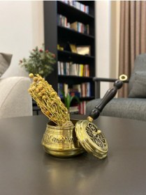 Resim Pirinç Gold Renk Tütsülük Üzerlik Otu Hediyeli 