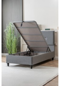 Resim Cennet Yatak Jasmine Serisi Tek Kişilik Sandıklı Baza Ve Başlık Full Ortopedik Paket Yaylı Yatak Takımı 3 Lü Set 90 x 190 