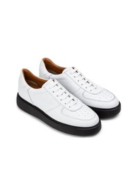 Resim Deery Hakiki Deri Beyaz Erkek Sneaker Ayakkabı - 01965Mbyze01 Beyaz 