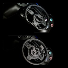 Resim Salıncak Ps4 Oyun Kolu İçin AUDI ve BMW Mini Direksiyon Seti 2 ADET SİYAH (Tam Ölçü ) 