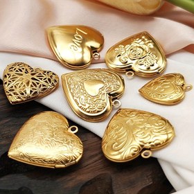 Resim 1 adet Aşk Kalp Fotoğraf Çerçevesi Kolye DIY Aksesuarı 