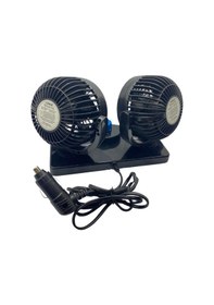 Resim 12v Vantilatör Çift Fanlı Torpido Üstü 