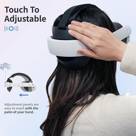 Resim Meta Quest 3 ile Uyumlu Elektrik Kontrol Kafa Kayışı Ayarlanabilir Rahat Yükseltilmiş Elit Kayışlı Kulaklık Değiştirme Oculus Quest 3 Basınçsız Kafa Kayışı 