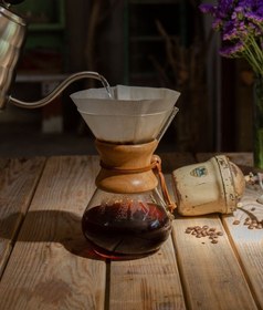 Resim Chemex Cam Kahve Demleme Ekipmanı - 400ml (2-4 Bardak) 