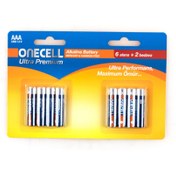 Resim Onecell Ultra Premium Alkalin 1,5 V. 8'li Aaa Boy Pil 