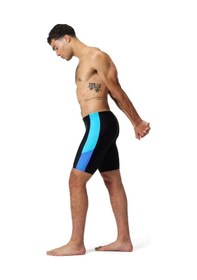 Resim Speedo Dive Splice Jam-mer Erkek Yüzücü Mayosu Siyah Siyah 