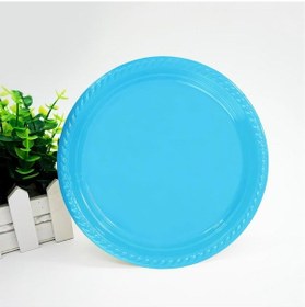 Resim Plastik Tabak Mavi 22 Cm 25 Adet 