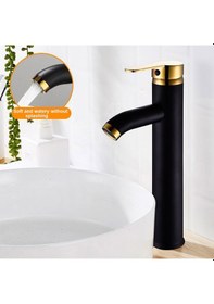 Resim Moveevo Siyah Tek Kollu Lavabo Bataryası - Abs Köpük Filtreli, Seramik Vanalı, Uzun Ömürlü 