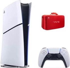 Resim Sony Playstation 5 Slim 1 TB Digital Edition Oyun Konsolu (İthalatçı Garantili) + Sony Playstation 5 Taşıma Çantası Kırmızı 