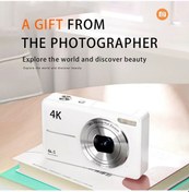 Resim Lemestar Beyaz Dijital Fotoğraf Makinesi 4k/30fps 64mp 18x Zoom 2.4" Ekran - Fotoğraf & Video Çekimi, 32gb Hafıza Kartı Ve Dahili Li-pol Batarya 