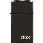 Resim Zippo 28123zl Slim High Polish Black Çakmak 