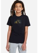 Resim Mortal Combat Scorpion Baskılı Unisex Çocuk Siyah T-Shirt 