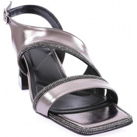 Resim Dgn 619-23y Kadin Kristal Taşli Topuklu Sandalet 619-1922-R13855 Platin 