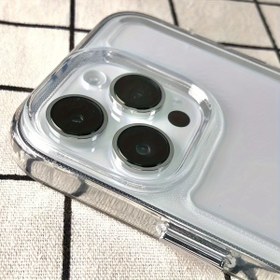 Resim Shockproof Şeffaf Sert PC Telefon Kılıfı IPhone 15 13 11 12 14 Pro Max 14Plus 15Plus Şeffaf Lens Koruma Akrilik 