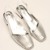 Resim İDİL GÜMÜŞ KIRIŞIK TAŞLI FİLE KADIN TOPUKLU 