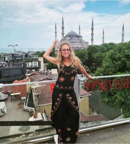Resim Otantik Nakış İşlemeli Harem Şalvar Pantolon Buluz Takım Siyah 