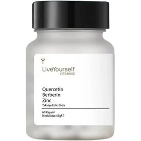 Resim LIVE YOURSELF Quercetin Berberin Zinc 60 Kapsül 