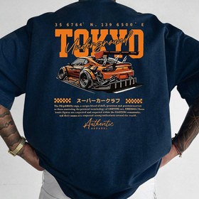 Resim Tokyo Grafik T-Shirt - %100 Polyester, Bol Kesim, Rahat Yuvarlak Yaka, Kısa Kollu, Baskılı Tasarım, Bahar ve Yaz Dış Giyim için Mükemmel, Tokyo Yaz T Shir 