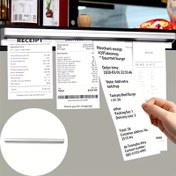 Resim 30cm Paslanmaz Çelik Restoran Sipariş Tutucu, Mutfak Sipariş Fişi Tutucu, Duvara Monte Fiş Kayıt Organizatörü, Paket Servis için, Sunucu Defteri, Restoran, Mutfak ve Yiyecek Kamyonu için Çek Sunucusu 