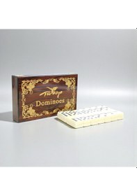 Resim Lüks Ahşap Kutulu Türkiye Logolu Premium Domino Seti 28 Parça 6 Çift - Aile Oyunu Yeni Yıl Hediyesi 