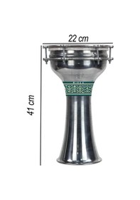 Resim Midex Dbk-05 Yetişkinler İçin 5 Numara Büyük Boy Alüminyum Darbuka 41 X 22 Cm 