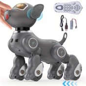 Resim Robotic Dog with Touch-Sensitive Features, LED Eyes, Music & Dance Capabilities - Etkileşimli Oyuncak Doğum Günleri, Noel, Cadılar Bayramı için | Şarj Edilebilir Pil, USB Şarj 