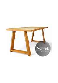 Resim Neiwel Aries Doğal Ahşap Yemek Masası-80-260 Açık Ceviz 