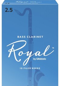 Resim D'addario Reb1025 Royal Bas Klarnet Kamışı No: 2.5 Orta Seviye/eğitim - 10'lu Paket Esnek Yapı, Kolay Ses Üretimi Ve Derin Alt Tonlar 