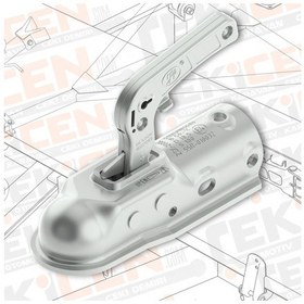 Resim Römork ve Karavan Kaplin - 2000 Kg - Yuvarlak 50 Mm Bağlantı 