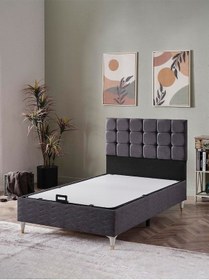 Resim Beehanem 120x200 Bengü Baza+başlık Yataksız Antrasit 120 X 200 