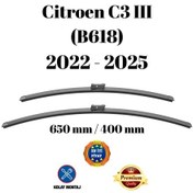 Resim Citroen C3 Iıı B618 2022 2023 2024 2025 Uyumlu Ön Cam Silecek Süpürgesi Takımı 650/400mm Silbak Sb2616c 