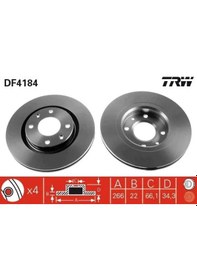 Resim Peugeot 207 Fren Diski On 2006-2012 Trw Df4184 2adettir 
