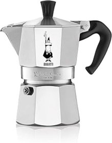 Resim Genel Markalar Bialetti - Moka Express: 4 Cups Ocak Üstü Espresso Pişirici - 190Ml - Gümüş Rek - Alümiyum Gövde - 