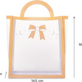 Resim Yaldızlı Asetat Çanta 14.5 X 16 X 7 1 Adet 