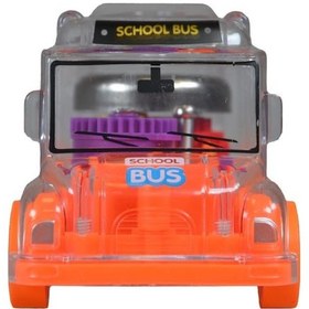 Resim Ctoy Işıklı Sesli Şeffaf Minibüs Turuncu 