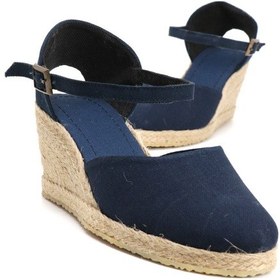 Resim Star Tombis Gerçek Elişi Lacivert Kadın Dolgu Topuk Espadril Handmade Lacivert 