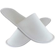 Resim 500 Çift Çift Katlı Havlu Beyaz Otel Terliği Tek Kullanımlık Kullan At Beyaz 