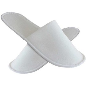 Resim 500 Çift Çift Katlı Havlu Beyaz Otel Terliği Tek Kullanımlık Kullan At Beyaz 