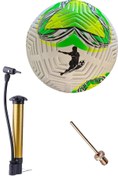 Resim woodhub Spor Profesyonel Futbol Topu Top Pompası Ve Top Iğnesi 5 Numara Makine Dikişli Top 