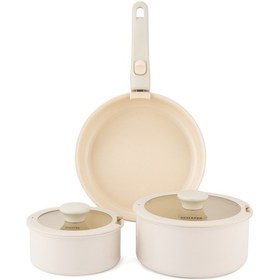 Resim Schafer Vision Seramik Tencere Seti 7 Parça-krem Krem 