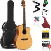 Resim Donner DAG-1C Cutaway Akustik Gitar Seti (Natural) 