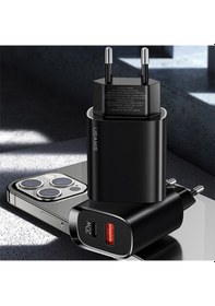 Resim Usams Apple Uyumlu iPhone 20W Qc3.0 + Pd3.0 Hızlı Şarj Başlık Us-Cc121 T35 (342910658) 