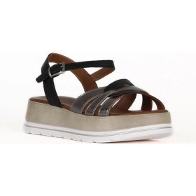 Resim Bueno Shoes Kurşun Parlak Deri Kadın Düz Sandalet 01WE3400 01WE3400 