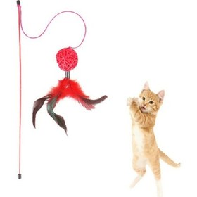 Resim Tüylü Top 40 CM Kedi Oltası 